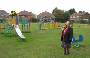 Ann Reid at Leeside playground which benefited from a lottery funded improvement in 2011