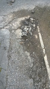 Crumbling footpath on Silverdale Court