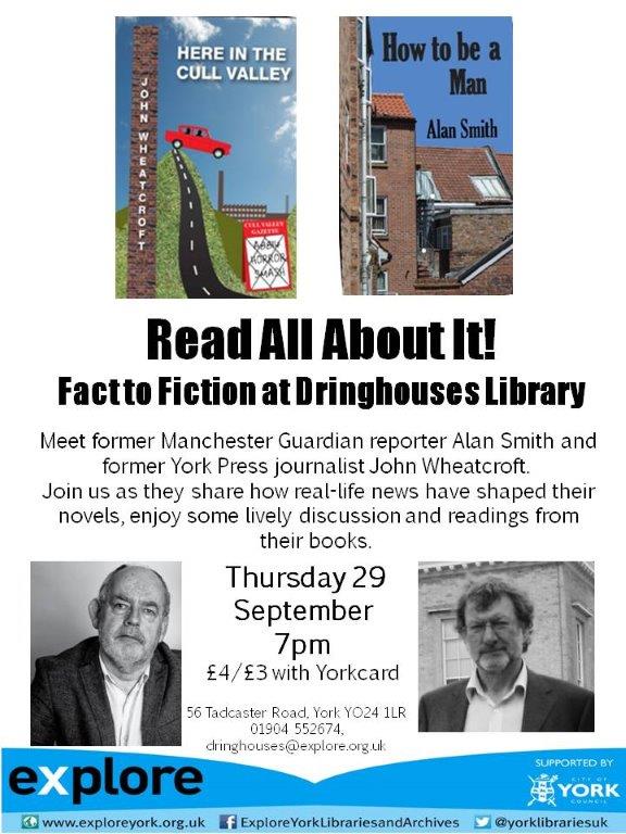 fact  to fiction Dringhouses library 29th Sept